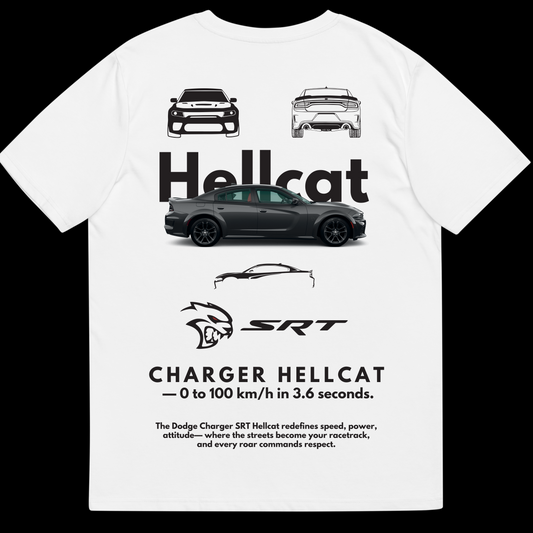 Hellcat Charger Tshirt 100% Cotton